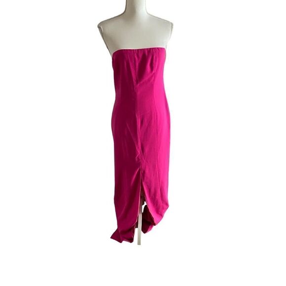 Jay Godfrey Strapless Evening Gown Hot Pink Size 8 - Picture 4 of 8